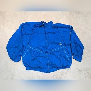 VTG 80s Le Coq Sportif Track Jacket Windbreaker Blue Full Zip Men's L